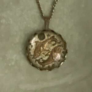 Vintage Pisces Pendant Necklace